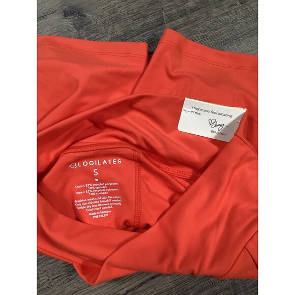 Blogilates Crossover Womens Orange Skort Pockets & Built-In Shorts size S - Picture 7 of 7
